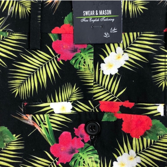 Swear & Mason • Tropical Print Slim Trouser • Sz 4 - Picture 6 of 6